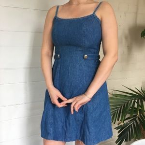 Vintage denim spaghetti strap dress